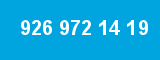 926 972 14 19 926 972 14 19